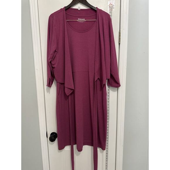 Betabrand Dress Wrap Top Stretchy Comfort Maroon Set Lot Plus Size 2x - Picture 3 of 10